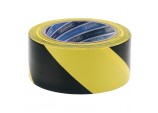 Adhesive Hazard Tape Roll, 33m x 50mm, Black and Yellow